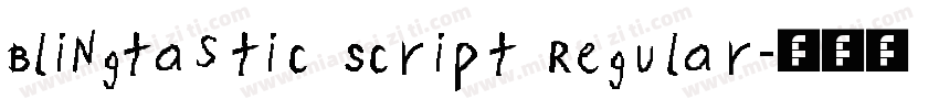 Blingtastic Script Regular字体转换